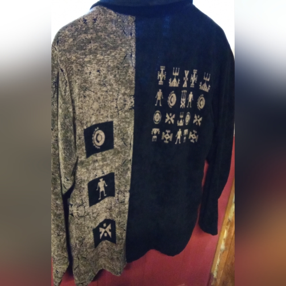 Black And Brown Patterned Jacket - image 3